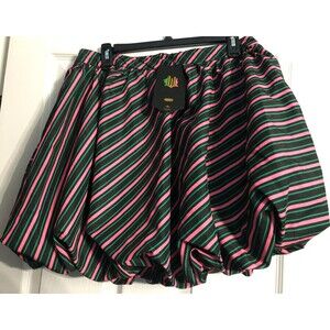 Womens Pink and Green Stripe Skirt Wicked the Movie Size Large NWT B2